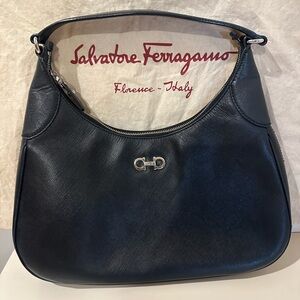 Salvatore Ferragamo Black Hobo Bag